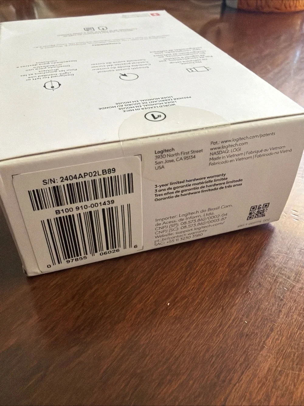 Logitech B100 Black USB Corded Wired Mouse For Computers And Laptops - NEW